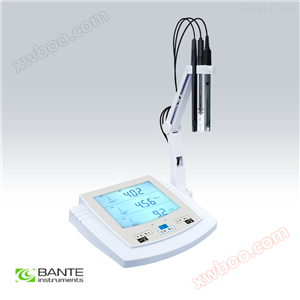 pH/conduttività/ossimetro dissolto di laboratorio a tre canali