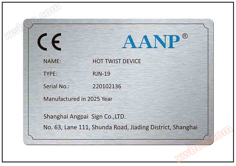 Automatiseringsutrustning Aluminium skyltar